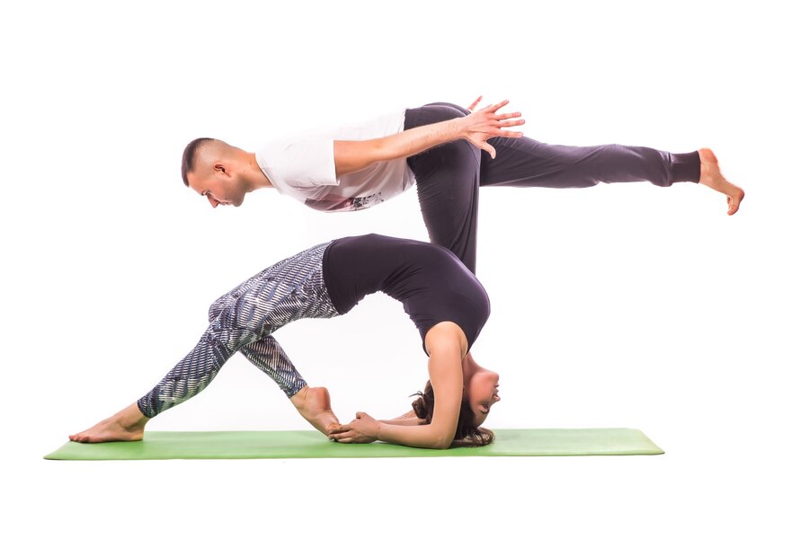 Partner Yoga Stock Photos, Images and Backgrounds for Free Download
